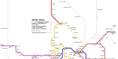 Карта Напуља, Италија метро