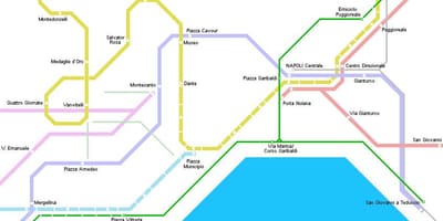 Карта Напуља трамвај 